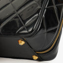 Chanel Lunch Box Black Quilted Patent Leather Tote Bag