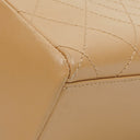 Chanel Straight Flap Beige Lambskin Shoulder Bag