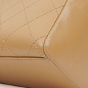Chanel Straight Flap Beige Lambskin Shoulder Bag
