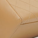 Chanel Straight Flap Beige Lambskin Shoulder Bag