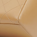 Chanel Straight Flap Beige Lambskin Shoulder Bag
