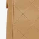 Chanel Straight Flap Beige Lambskin Shoulder Bag