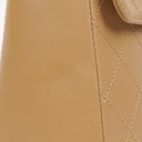 Chanel Straight Flap Beige Lambskin Shoulder Bag