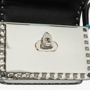 Valentino Garavani Silver Mirror Calfskin Small Rockstud Shoulder Bag