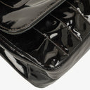 Chanel Vertical Quilted Black Patent Leather Single Flap Bag With 24K Gold-Plated Hardware