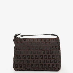 Fendi FF Zucchino Brown Pouch