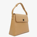 Chanel Straight Flap Beige Lambskin Shoulder Bag