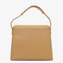 Chanel Straight Flap Beige Lambskin Shoulder Bag