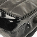 Chanel Vertical Quilted Black Patent Leather Single Flap Bag With 24K Gold-Plated Hardware