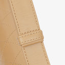 Chanel Straight Flap Beige Lambskin Shoulder Bag
