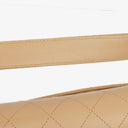 Chanel Straight Flap Beige Lambskin Shoulder Bag