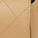 Chanel Straight Flap Beige Lambskin Shoulder Bag