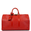 Louis Vuitton Keepall 45 Red EPI Leather Travel Bag, 1995