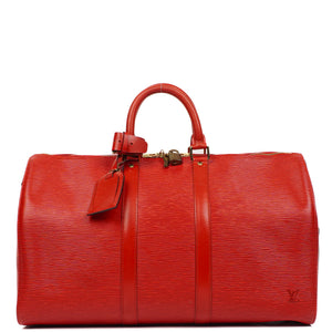 Louis Vuitton Keepall 45 Red EPI Leather Travel Bag, 1995