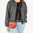 Loewe Red Grained Leather Mini Gate Crossbody Bag