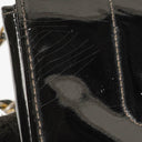 Chanel Vertical Quilted Black Patent Leather Single Flap Bag With 24K Gold-Plated Hardware
