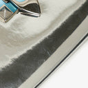 Valentino Garavani Silver Mirror Calfskin Small Rockstud Shoulder Bag