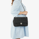 Chanel Black Sport Line Chocolate Bar Single Flap Bag
