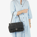 Chanel Black Sport Line Chocolate Bar Single Flap Bag