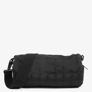 Chanel Black Nylon Travel Line Barrel Bag