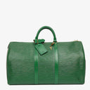 Louis Vuitton Keepall 50 Green EPI Leather Travel Bag