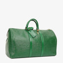 Louis Vuitton Keepall 50 Green EPI Leather Travel Bag