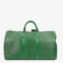 Louis Vuitton Keepall 50 Green EPI Leather Travel Bag