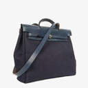 Hermes Herbag Navy Canvas Vache Hunter MM 2 In 1 Bag