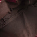 Gucci Bordeaux Pebbled Leather Bamboo Ring Hobo Bag