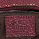 Gucci Bordeaux Pebbled Leather Bamboo Ring Hobo Bag