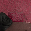 Gucci Bordeaux Pebbled Leather Bamboo Ring Hobo Bag