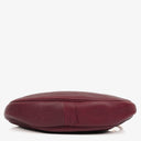 Gucci Bordeaux Pebbled Leather Bamboo Ring Hobo Bag
