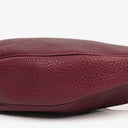 Gucci Bordeaux Pebbled Leather Bamboo Ring Hobo Bag