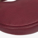 Gucci Bordeaux Pebbled Leather Bamboo Ring Hobo Bag