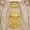 Miu Miu Matelasse Beige Leather Tote Bag