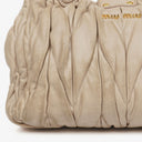 Miu Miu Matelasse Beige Leather Tote Bag