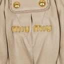 Miu Miu Matelasse Beige Leather Tote Bag