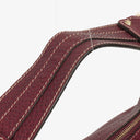 Gucci Bordeaux Pebbled Leather Bamboo Ring Hobo Bag
