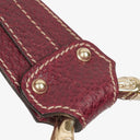 Gucci Bordeaux Pebbled Leather Bamboo Ring Hobo Bag