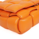 Bottega Veneta Cassette Padded Intrecciato Orange Crossbody Bag