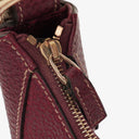 Gucci Bordeaux Pebbled Leather Bamboo Ring Hobo Bag