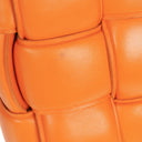 Bottega Veneta Cassette Padded Intrecciato Orange Crossbody Bag