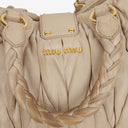 Miu Miu Matelasse Beige Leather Tote Bag