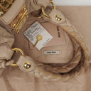 Miu Miu Matelasse Beige Leather Tote Bag
