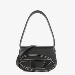 Diesel 1DR Black Leather Shouder Bag