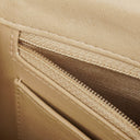 Chanel Vintage Chocolate Bar Square Single Flap Beige Quilted Leather/Patent Leather Chain Shoulder Bag