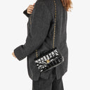 Chanel Vertical Quilted Black Patent Leather Single Flap Bag With 24K Gold-Plated Hardware