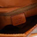 Celine Vintage Macadam Triomphe Brown Drawstring Bucket Bag