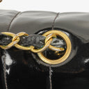 Chanel Vertical Quilted Black Patent Leather Single Flap Bag With 24K Gold-Plated Hardware