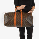 Louis Vuitton Keepall 55 Monogram Canvas Travel Bag